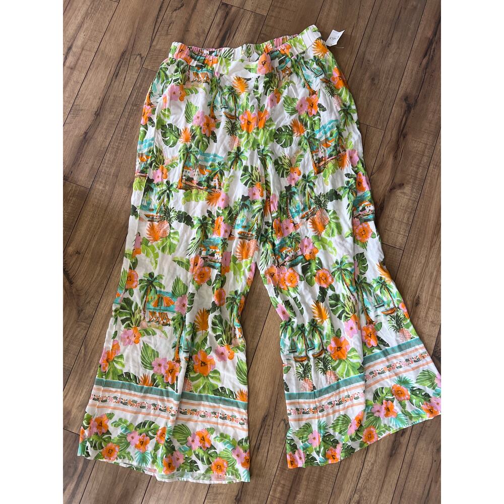 NWT Cato size 18/20 colorful rayon wide leg summer pants